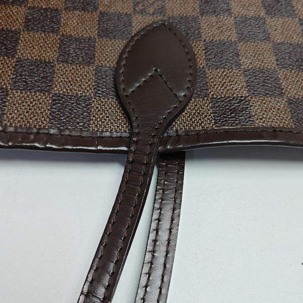 NEVERFULL GM Damier Ebene Coated Canvas Brown