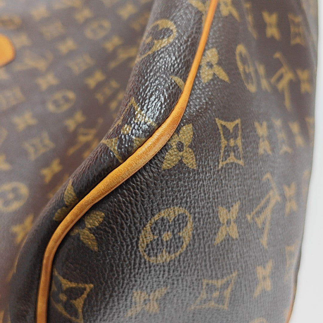Monogram Coated Canvas Shoulder Bag Brown