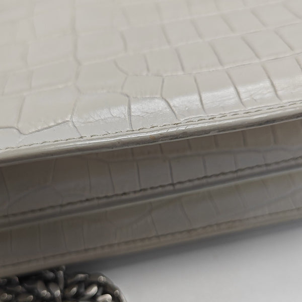 SUNSET Medium Calfskin White