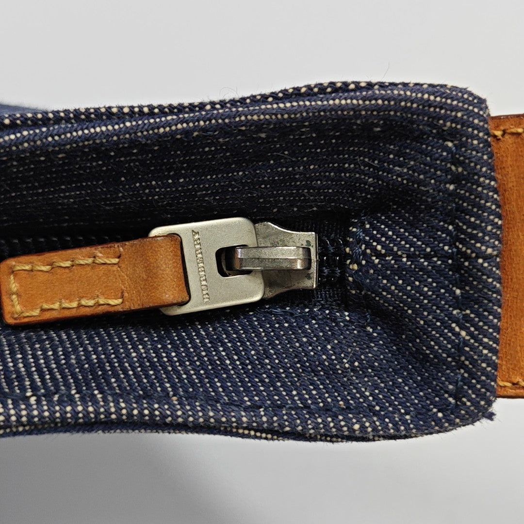 Denim Top Handle Bag Blue
