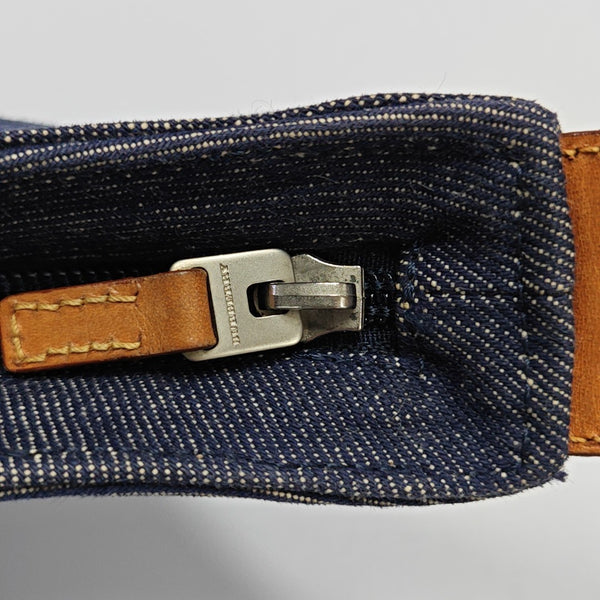 Denim Top Handle Bag Blue