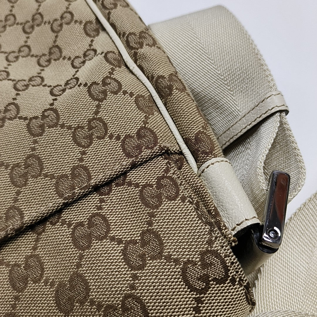 Monogram Canvas Crossbody Bag Beige