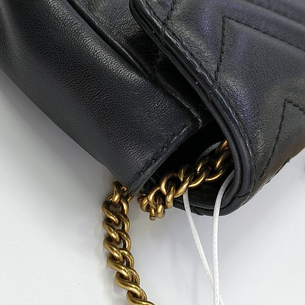 GG Marmont Mini Quilted Calfskin Black