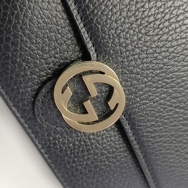 Interlocking G Small Calfskin Black