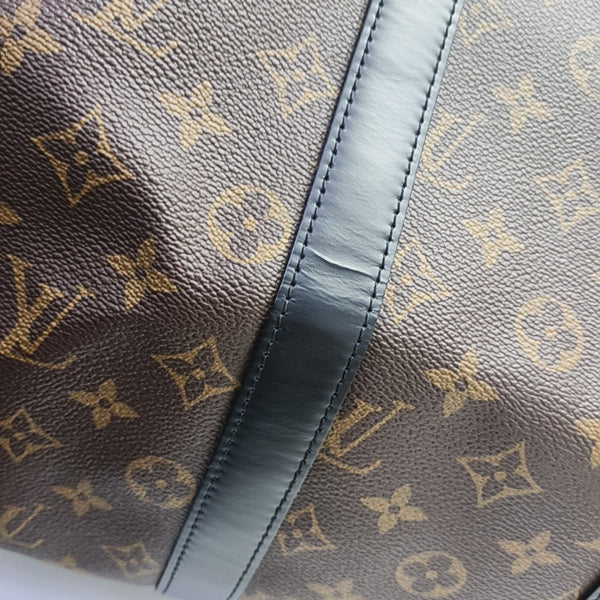 KEEPALL 45 Monogram Coated Canvas Brown