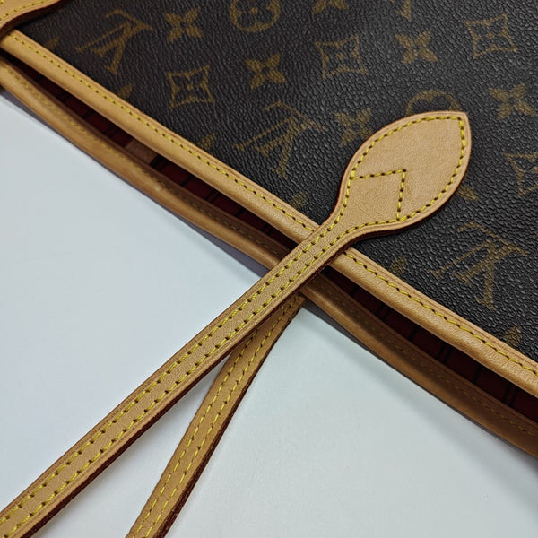 NEVERFULL MM Monogram Coated Canvas Brown