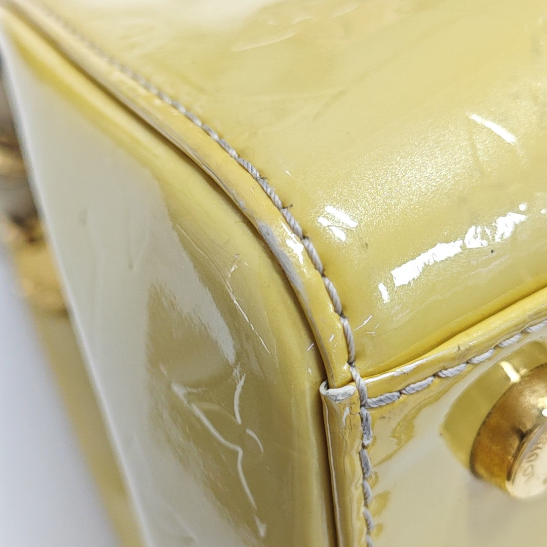 BREA MM Monogram Patent Leather Yellow