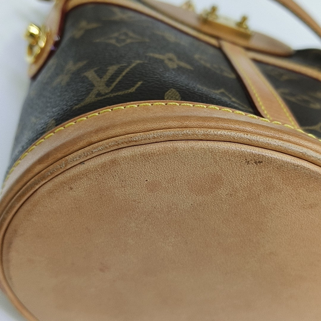 DUFFLE Monogram Coated Canvas Brown