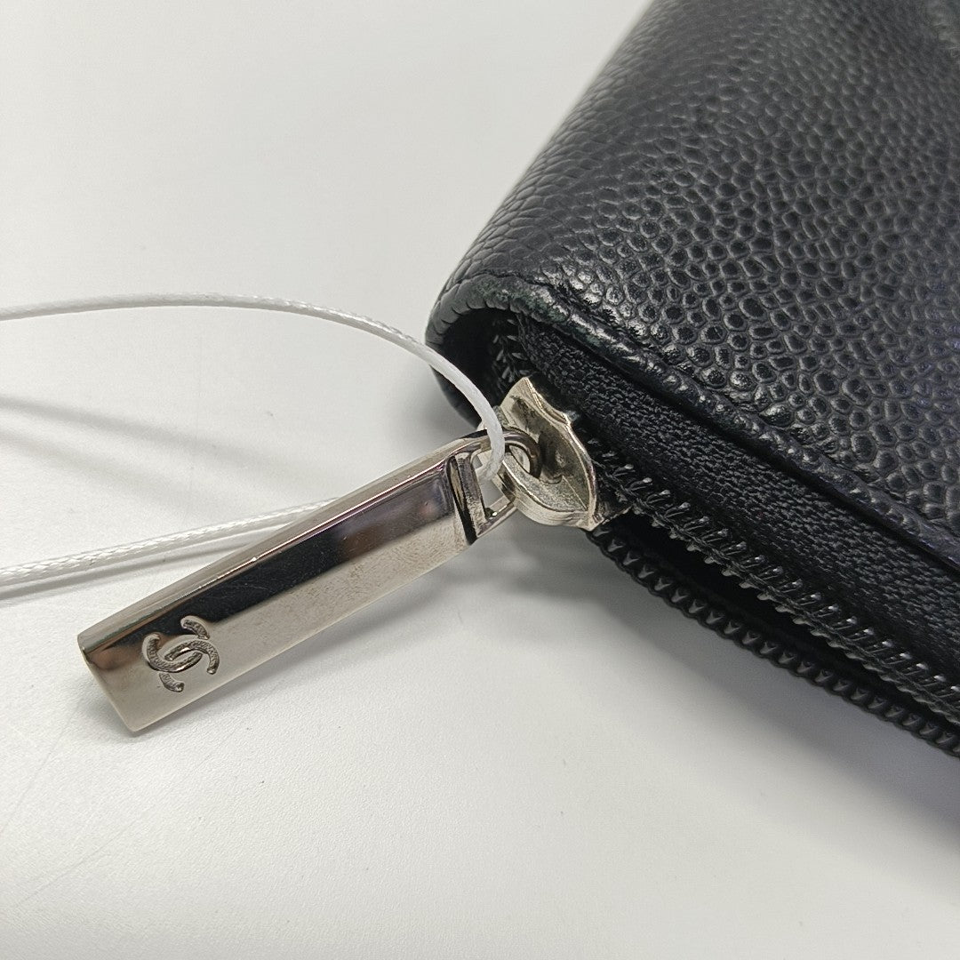 Grained Calfskin Wallet Black