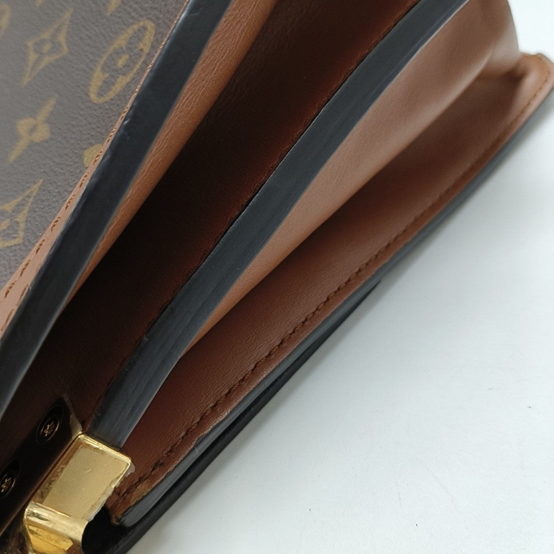 DAUPHINE MM Monogram Coated Canvas Brown