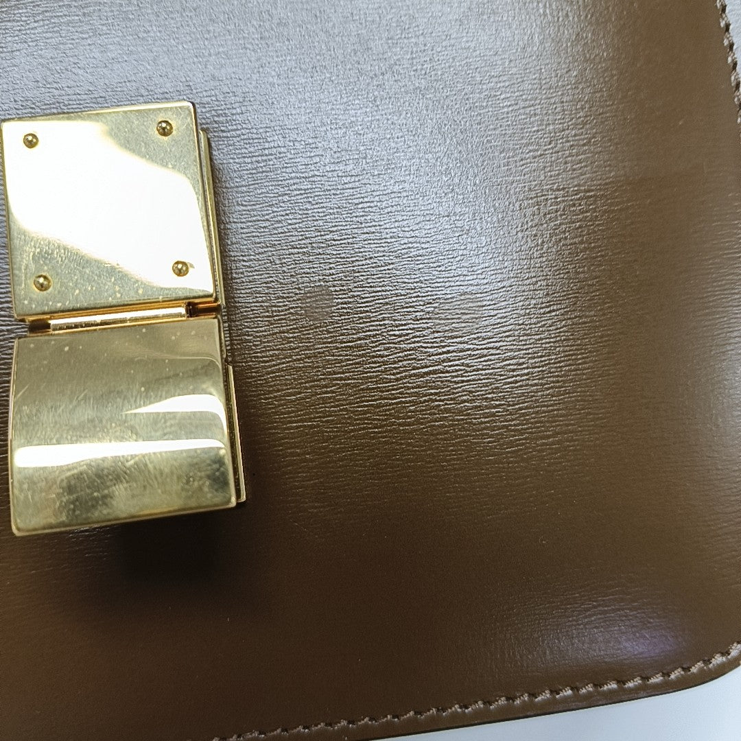 CLASSIC BOX Small Calfskin Brown