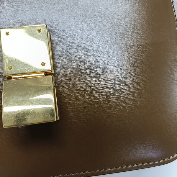 CLASSIC BOX Small Calfskin Brown