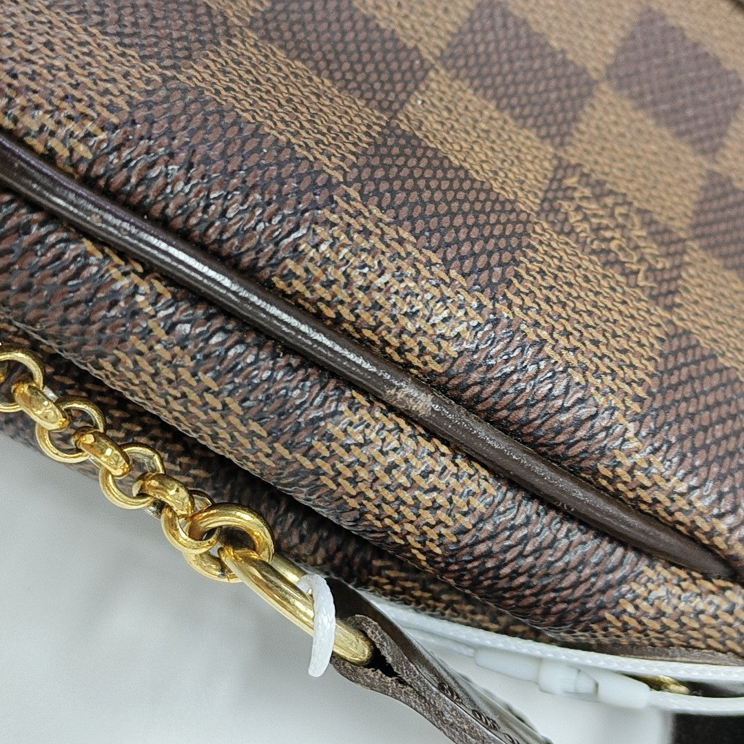 EVA Damier Ebene Coated Canvas Brown