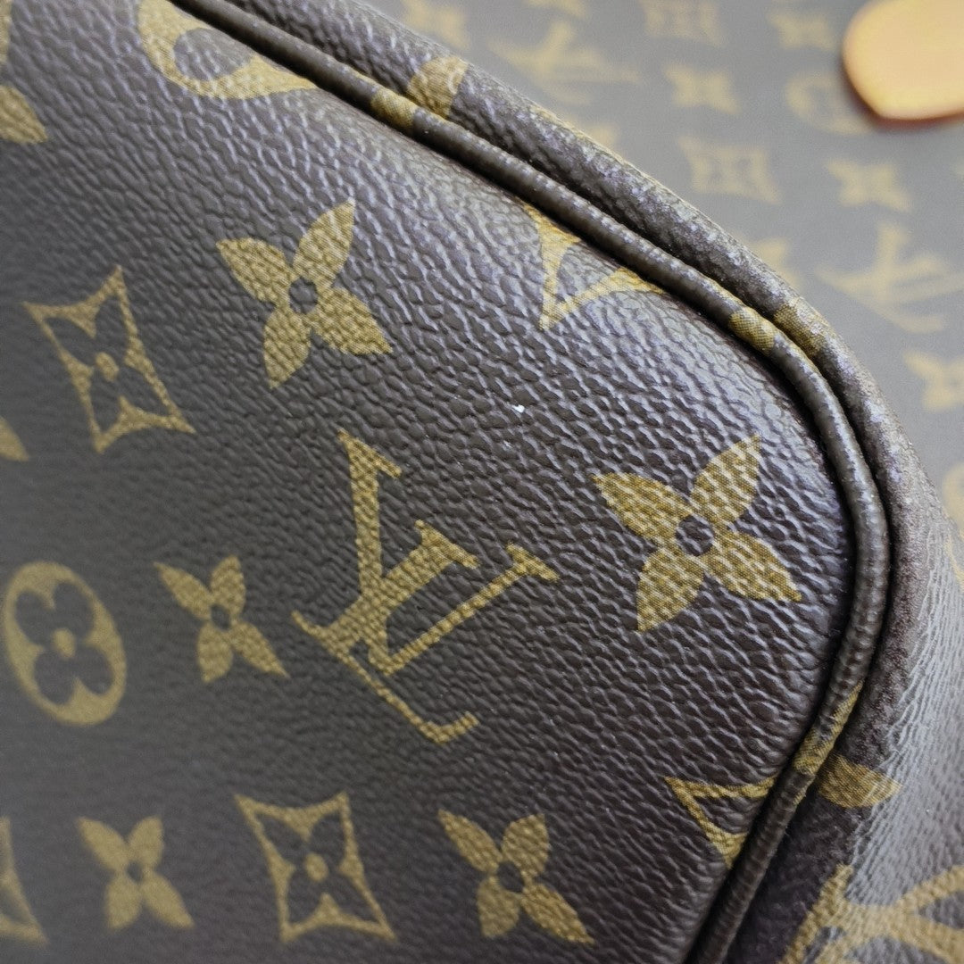 NEVERFULL MM Lona Monogram Revestida Marrón