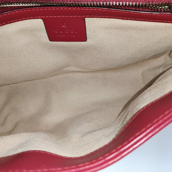 GG Marmont Medium Quilted Calfskin Red