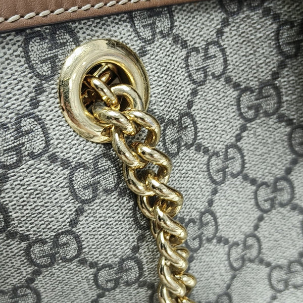 Padlock Medium Monogram Coated Canvas Beige