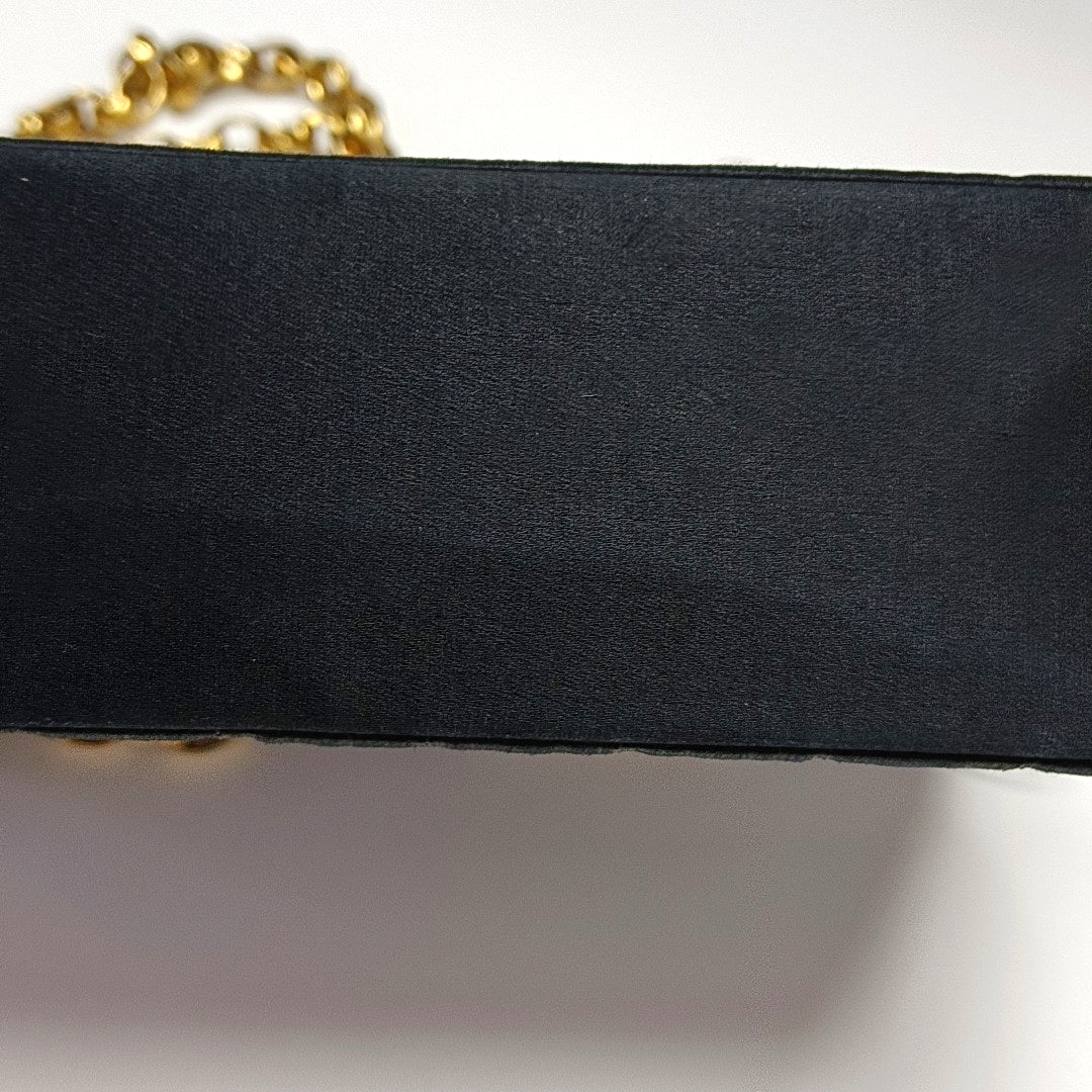 Quilted Silk Satin Black
