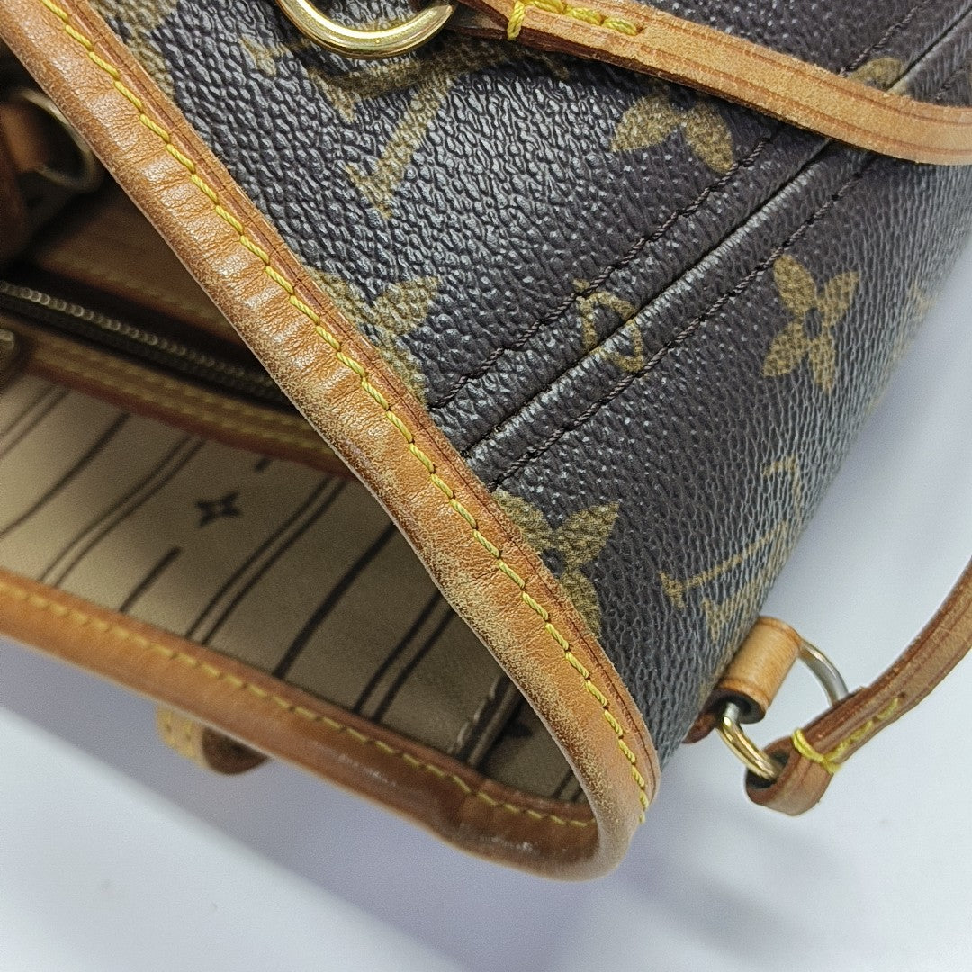 NEVERFULL PM Monogram Coated Canvas Brown