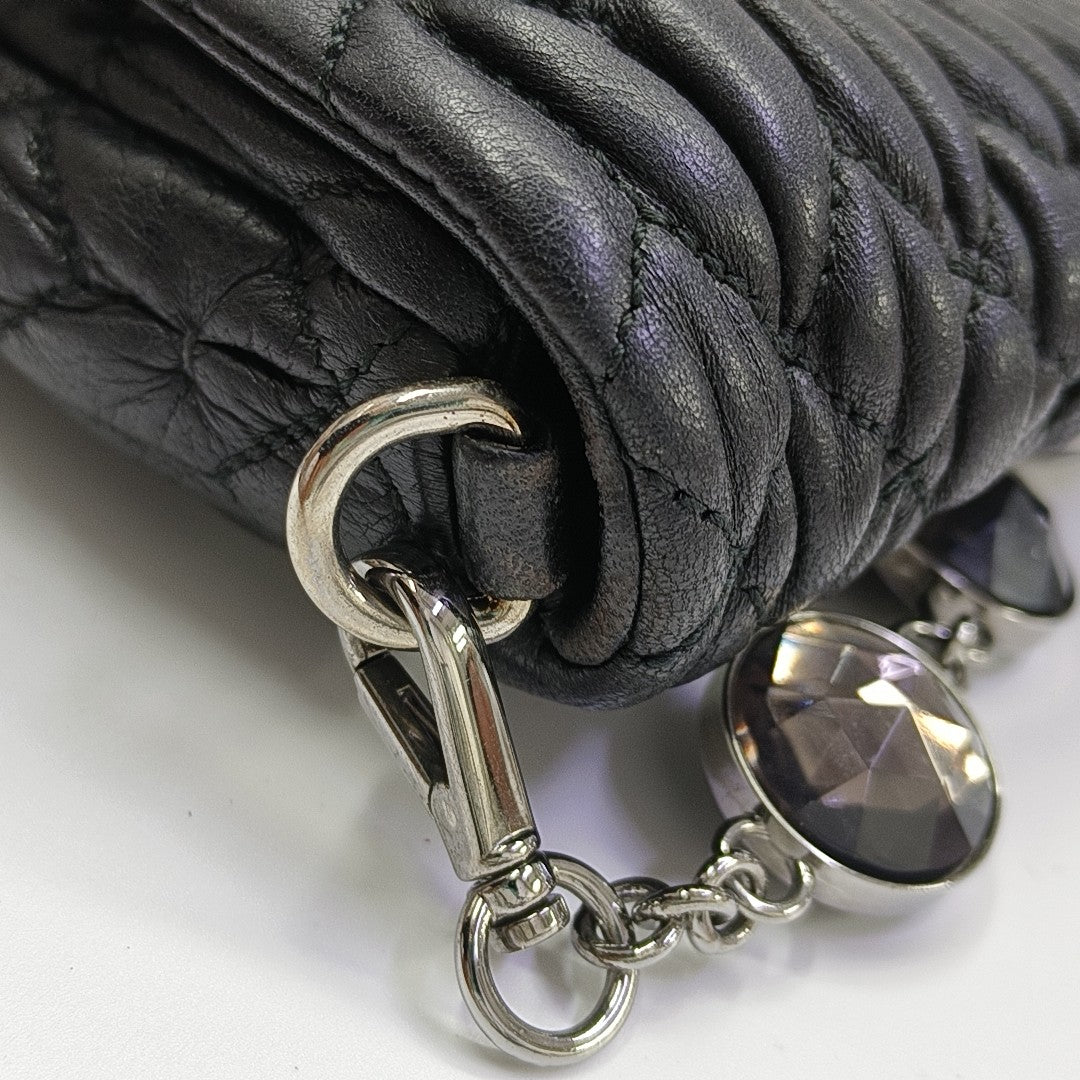 Crystal Quilted Lambskin Black