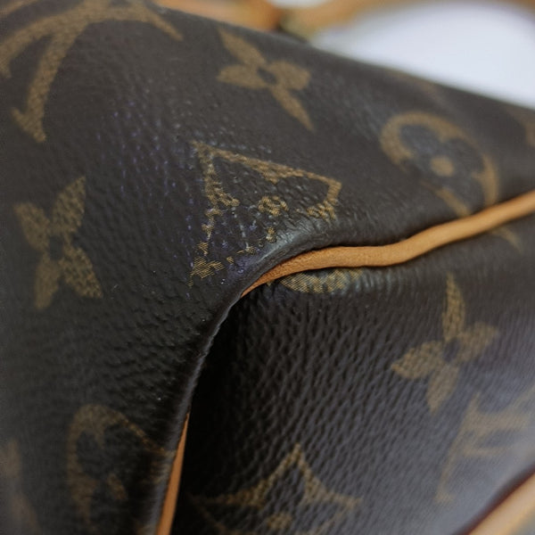 SPEEDY 25 Monogram Coated Canvas Brown