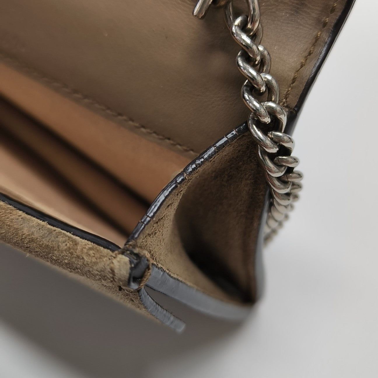 Dionysus Super Mini Monogram Coated Canvas Beige