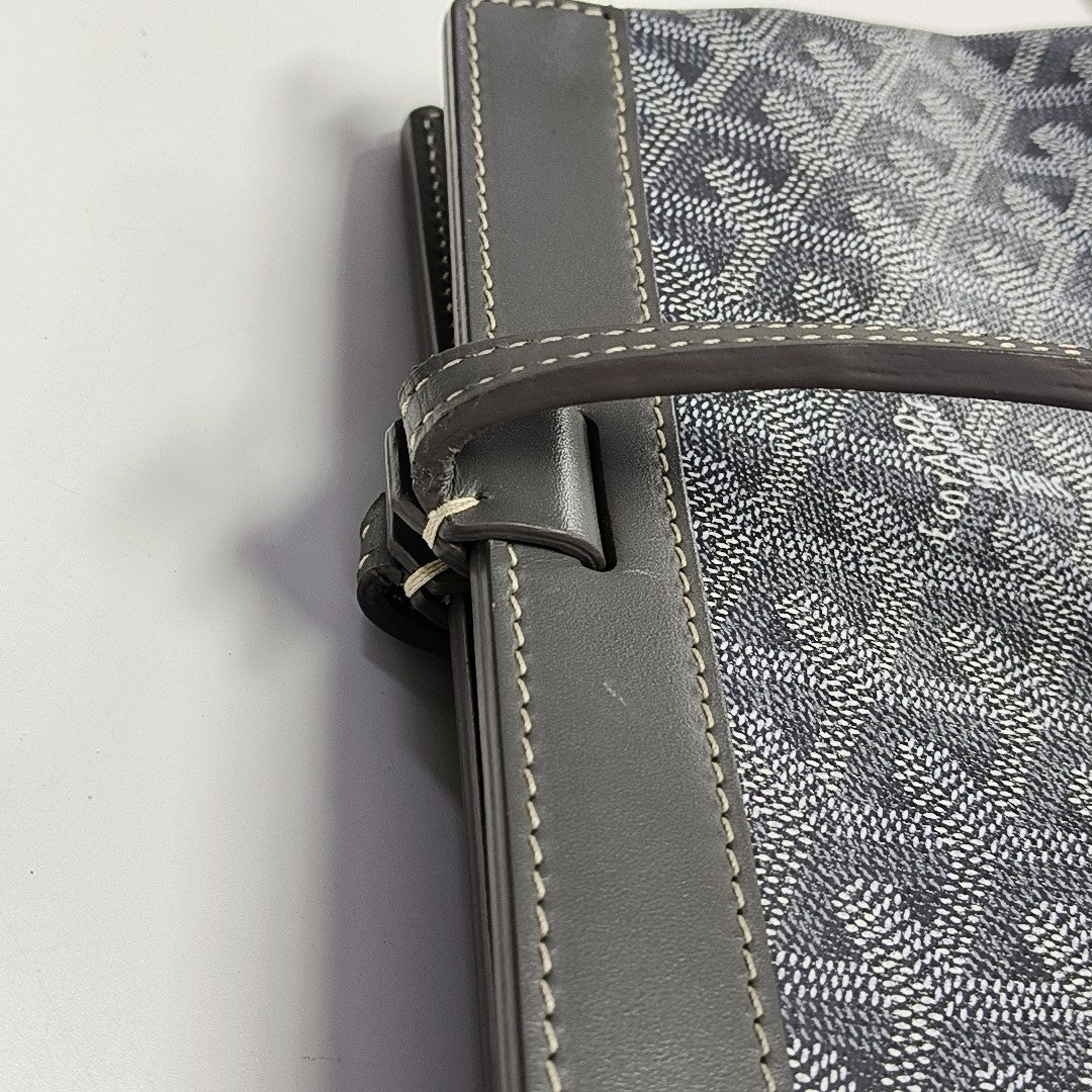Coated Canvas Tote Bag Gray