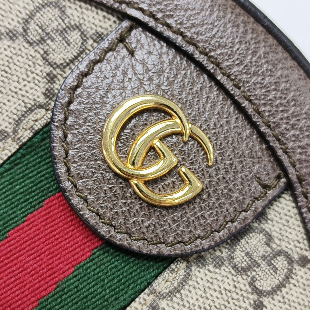 Ophidia Mini Monogram Coated Canvas Beige