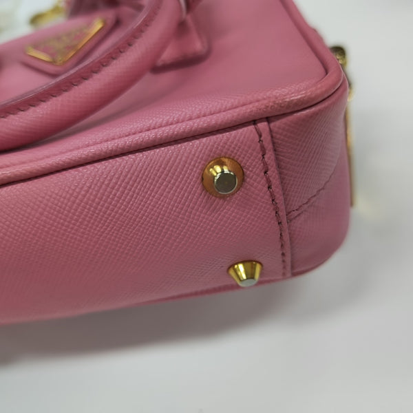 Saffiano Calfskin Shoulder Bag Pink