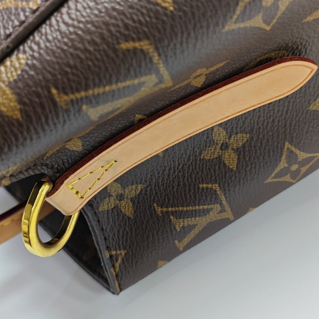 MONTAIGNE MM Monogram Coated Canvas Brown