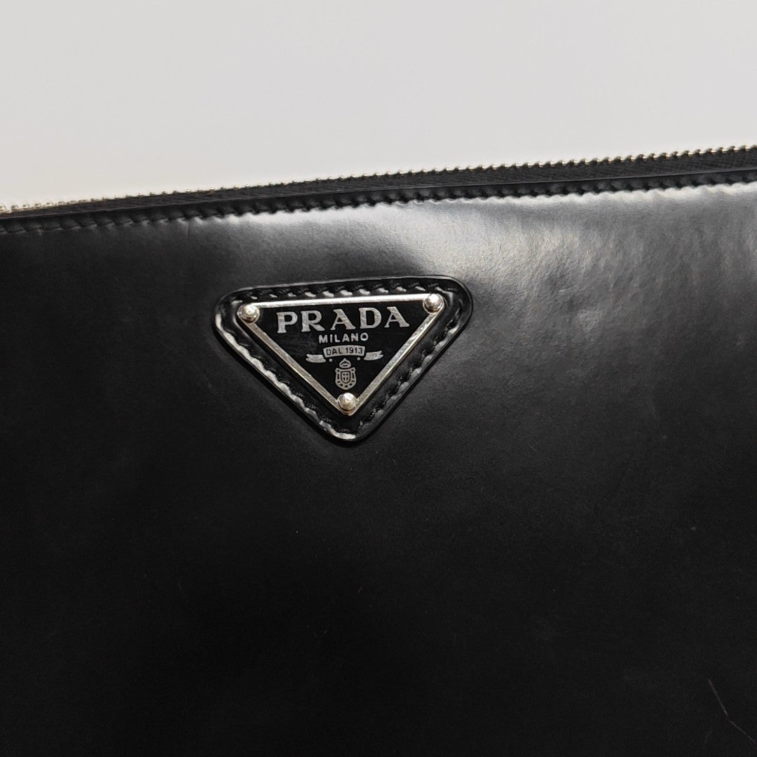 Calfskin Top Handle Bag Mini Black