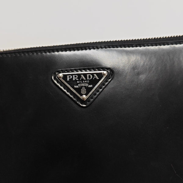 Calfskin Top Handle Bag Mini Black