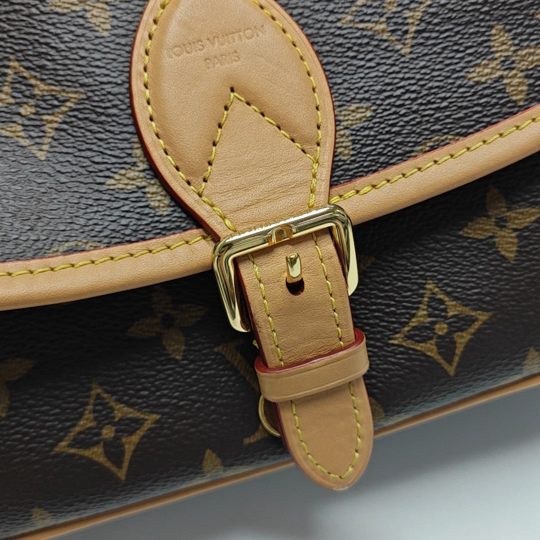 DIANE Monogram Coated Canvas Brown