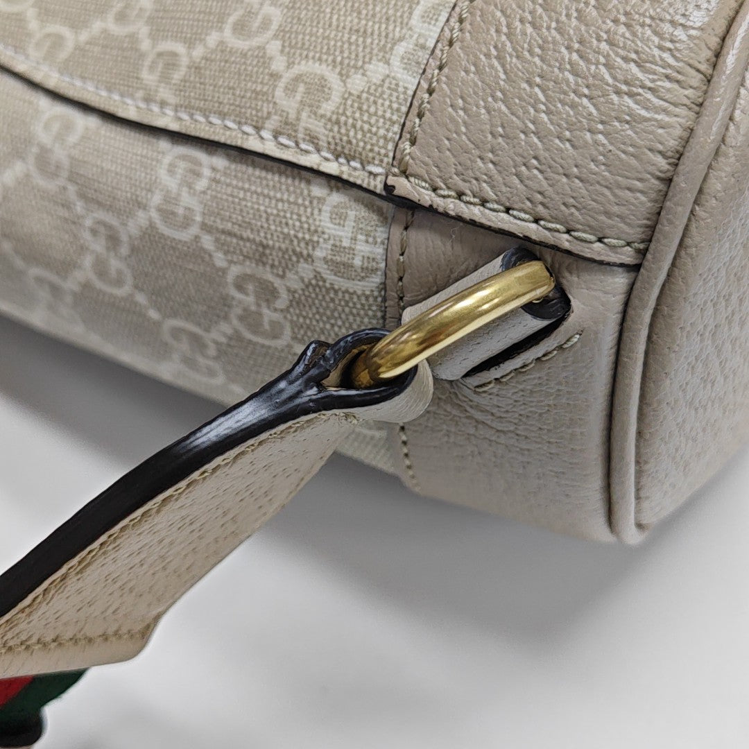 Monogram Coated Canvas Backpack Beige