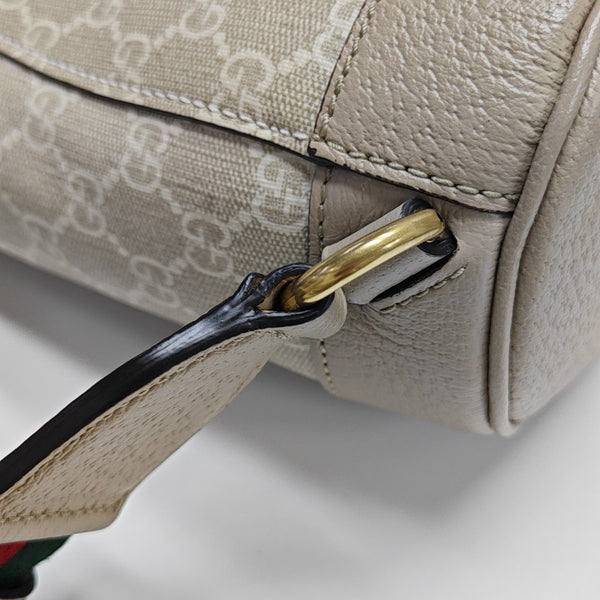 Monogram Coated Canvas Backpack Beige