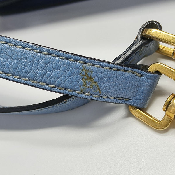 Calfskin Shoulder Bag Blue