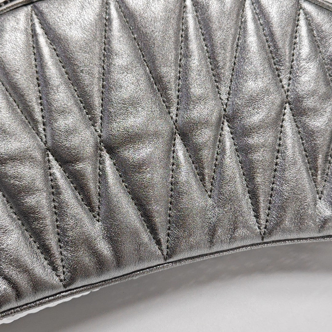 Two-Tone Waist Bag Special Material Silver