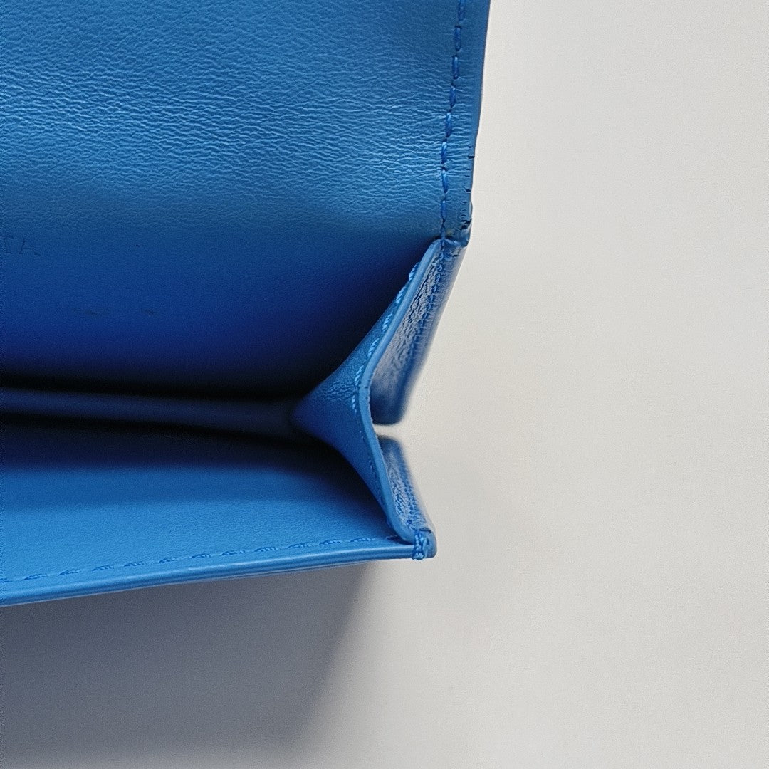 Calfskin Card Holder Blue