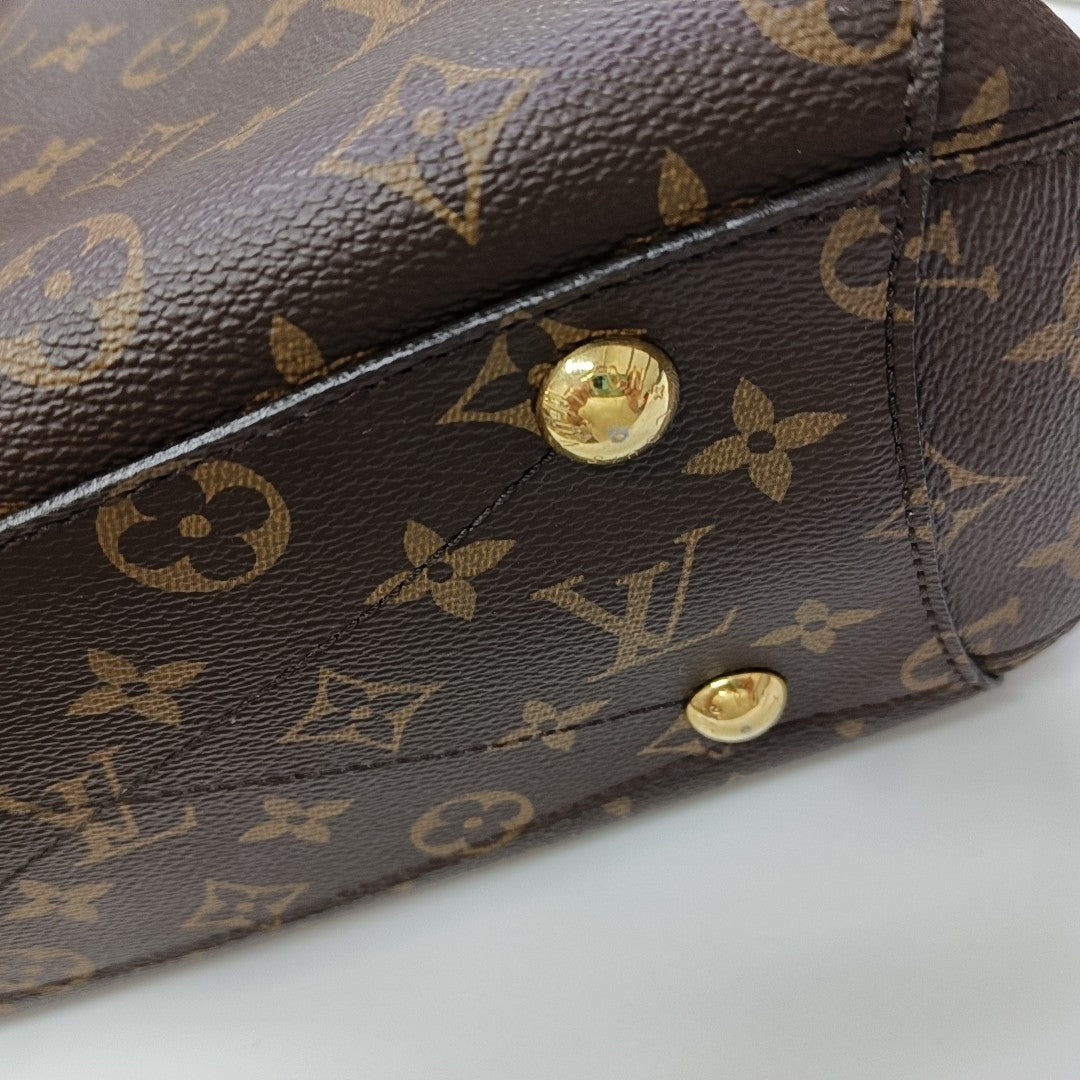 MONTAIGNE Monogram Coated Canvas Brown