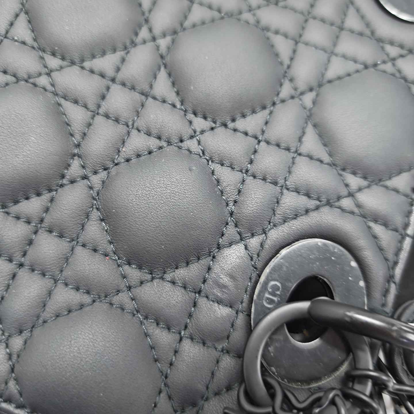 Lady Dior Small Cannage Calfskin Black