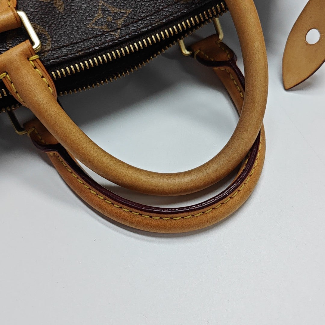 SPEEDY 25 Monogram Coated Canvas Brown