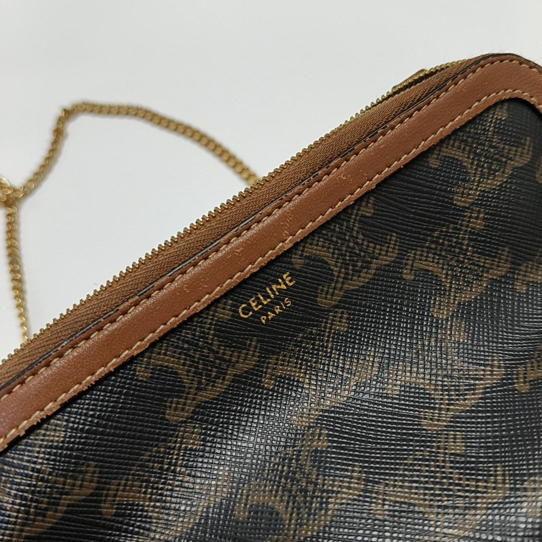 TRIOMPHE CANVAS Mini Coated Canvas Brown