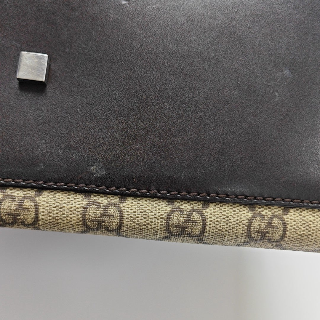 Monogram Coated Canvas Tote Bag Black
