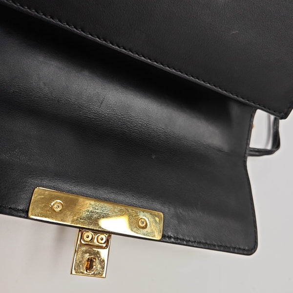Padlock Small Calfskin Black