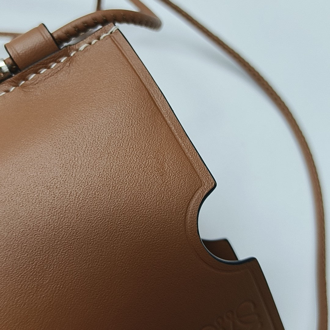 Calfskin Shoulder Bag Brown