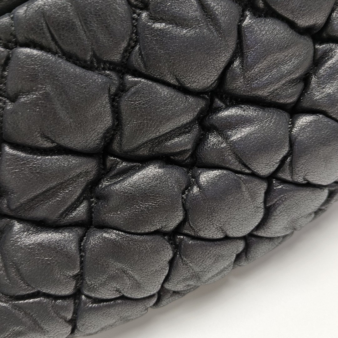 Quilted Calfskin Shoulder Bag Black