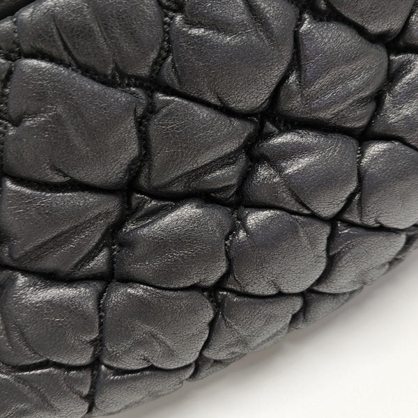 Quilted Calfskin Shoulder Bag Black