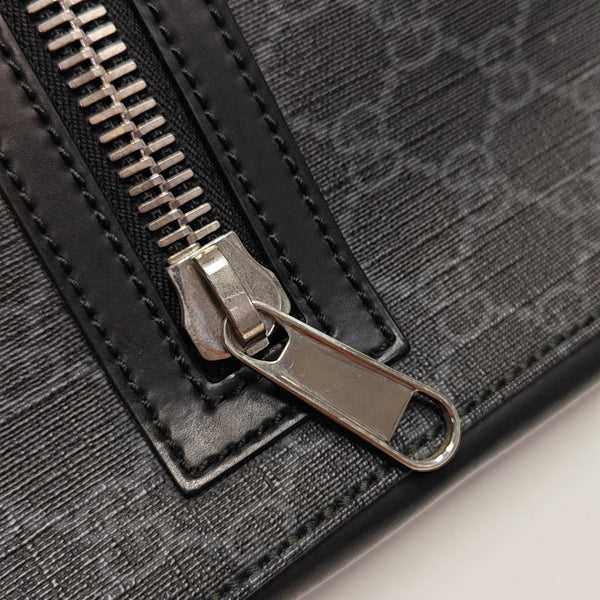 GG Imprime Small Monogram Coated Canvas Black