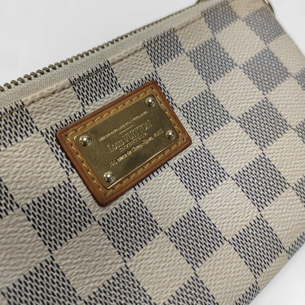 VINTAGE MILLA MM Damier Azur Coated Canvas White