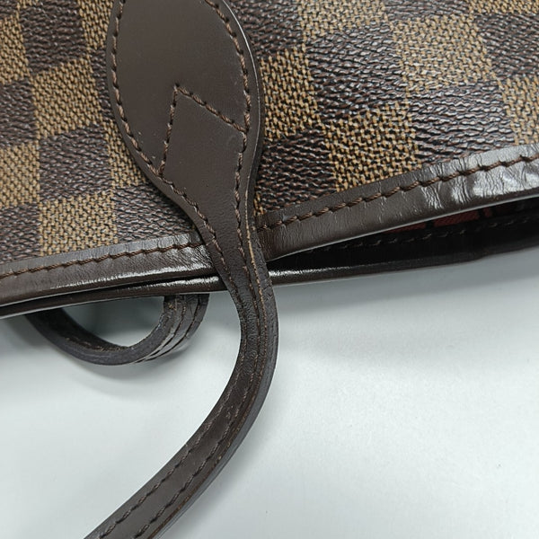 NEVERFULL GM Damier Ebene Coated Canvas Brown