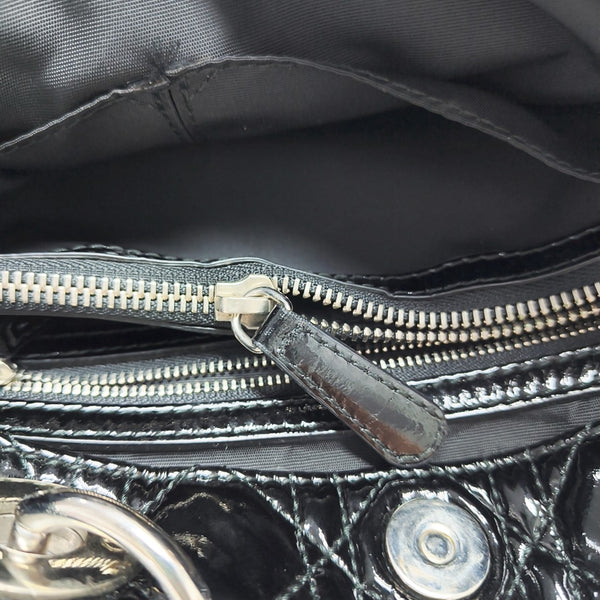 Dior Soft Cannage Patent Leather Black